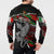 Eagle Snake Mexico Button Sweatshirt Aztec Sun Stone