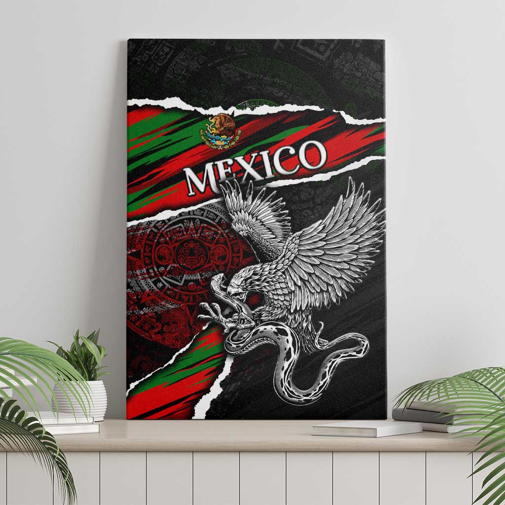 Eagle Snake Mexico Canvas Wall Art Aztec Sun Stone