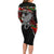 Eagle Snake Mexico Family Matching Long Sleeve Bodycon Dress and Hawaiian Shirt Aztec Sun Stone