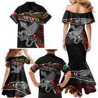 Eagle Snake Mexico Family Matching Mermaid Dress and Hawaiian Shirt Aztec Sun Stone