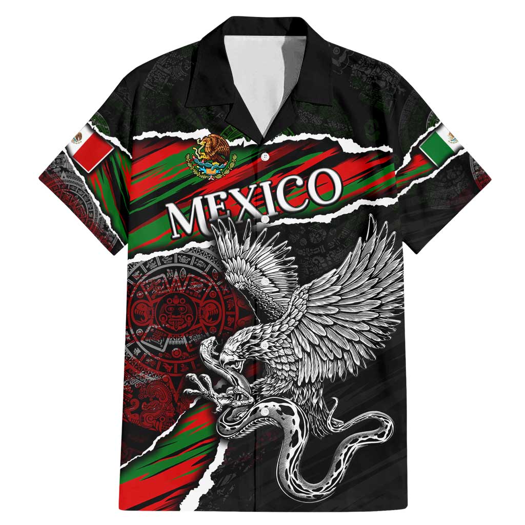 Eagle Snake Mexico Family Matching Mermaid Dress and Hawaiian Shirt Aztec Sun Stone