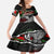 Eagle Snake Mexico Family Matching Off The Shoulder Long Sleeve Dress and Hawaiian Shirt Aztec Sun Stone