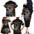 Eagle Snake Mexico Family Matching Off The Shoulder Long Sleeve Dress and Hawaiian Shirt Aztec Sun Stone