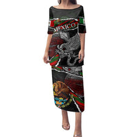 Eagle Snake Mexico Family Matching Puletasi and Hawaiian Shirt Aztec Sun Stone