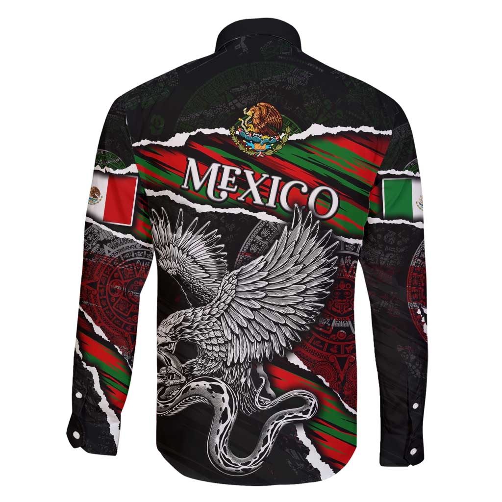 Eagle Snake Mexico Family Matching Short Sleeve Bodycon Dress and Hawaiian Shirt Aztec Sun Stone