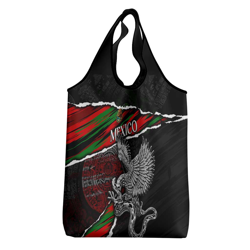 Eagle Snake Mexico Grocery Bag Aztec Sun Stone