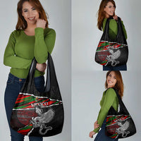 Eagle Snake Mexico Grocery Bag Aztec Sun Stone