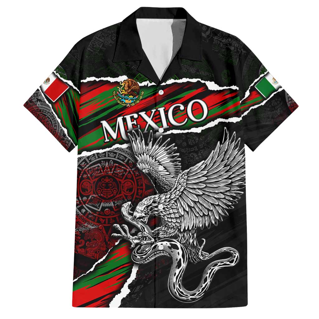 Eagle Snake Mexico Hawaiian Shirt Aztec Sun Stone