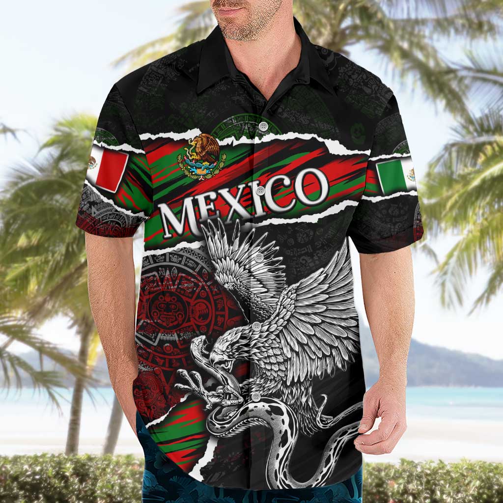 Eagle Snake Mexico Hawaiian Shirt Aztec Sun Stone