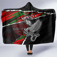 Eagle Snake Mexico Hooded Blanket Aztec Sun Stone