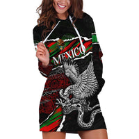 Eagle Snake Mexico Hoodie Dress Aztec Sun Stone