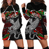 Eagle Snake Mexico Hoodie Dress Aztec Sun Stone