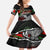Eagle Snake Mexico Kid Short Sleeve Dress Aztec Sun Stone