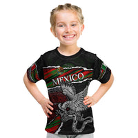 Eagle Snake Mexico Kid T Shirt Aztec Sun Stone