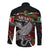 Eagle Snake Mexico Long Sleeve Button Shirt Aztec Sun Stone