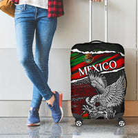 Eagle Snake Mexico Luggage Cover Aztec Sun Stone
