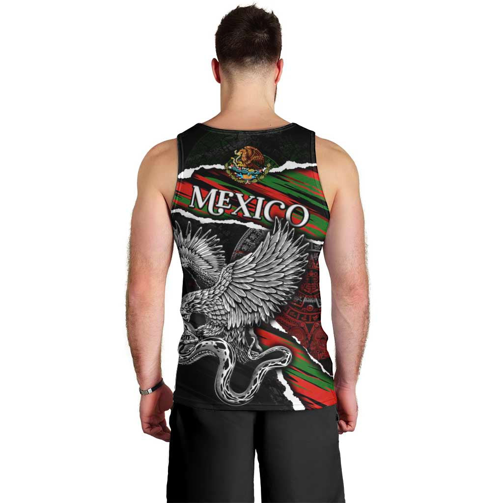 Eagle Snake Mexico Men Tank Top Aztec Sun Stone