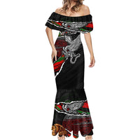 Eagle Snake Mexico Mermaid Dress Aztec Sun Stone