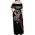 Eagle Snake Mexico Off Shoulder Maxi Dress Aztec Sun Stone