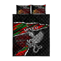 Eagle Snake Mexico Quilt Bed Set Aztec Sun Stone