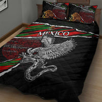 Eagle Snake Mexico Quilt Bed Set Aztec Sun Stone