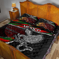 Eagle Snake Mexico Quilt Bed Set Aztec Sun Stone
