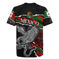 Eagle Snake Mexico Rugby Jersey Aztec Sun Stone
