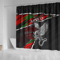Eagle Snake Mexico Shower Curtain Aztec Sun Stone