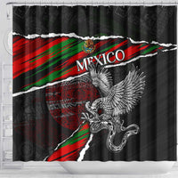 Eagle Snake Mexico Shower Curtain Aztec Sun Stone
