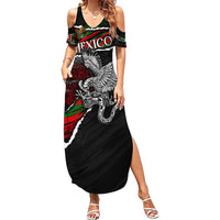 Eagle Snake Mexico Summer Maxi Dress Aztec Sun Stone