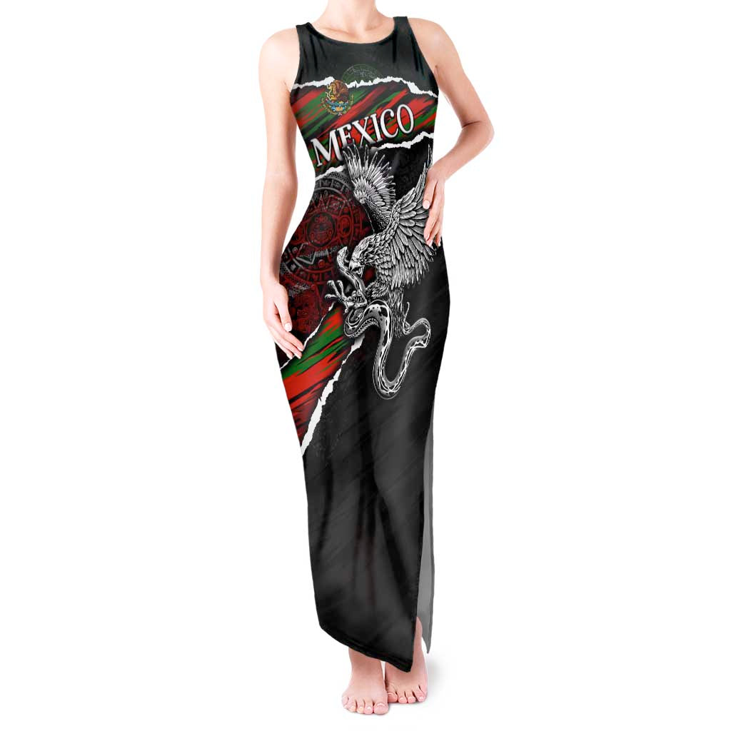 Eagle Snake Mexico Tank Maxi Dress Aztec Sun Stone