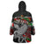 Eagle Snake Mexico Wearable Blanket Hoodie Aztec Sun Stone