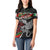 Eagle Snake Mexico Women Polo Shirt Aztec Sun Stone