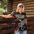 Eagle Snake Mexico Women Polo Shirt Aztec Sun Stone