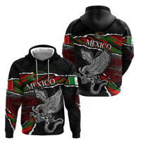 Eagle Snake Mexico Zip Hoodie Aztec Sun Stone