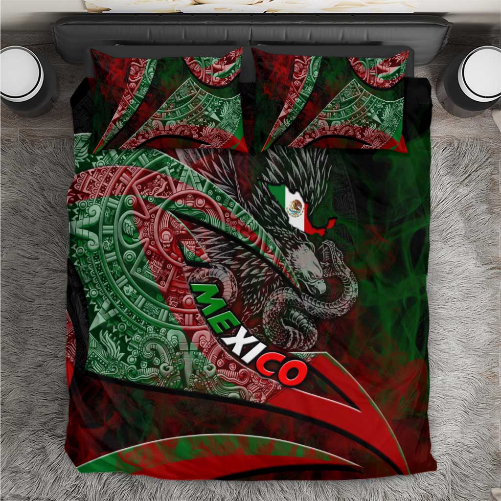 Mexico Aztec Eagle Flag Bedding Set Tribal Warrior Art