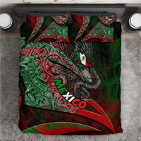 Mexico Aztec Eagle Flag Bedding Set Tribal Warrior Art