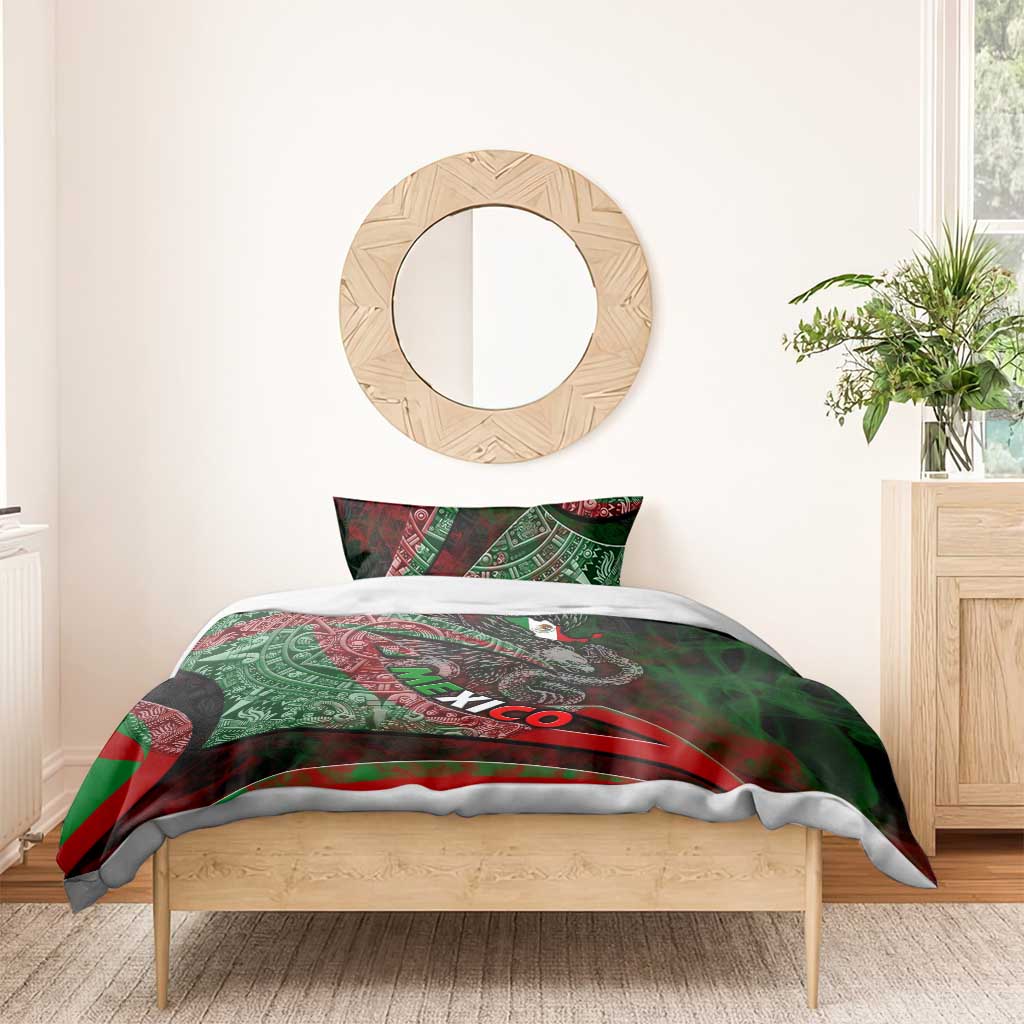 Mexico Aztec Eagle Flag Bedding Set Tribal Warrior Art