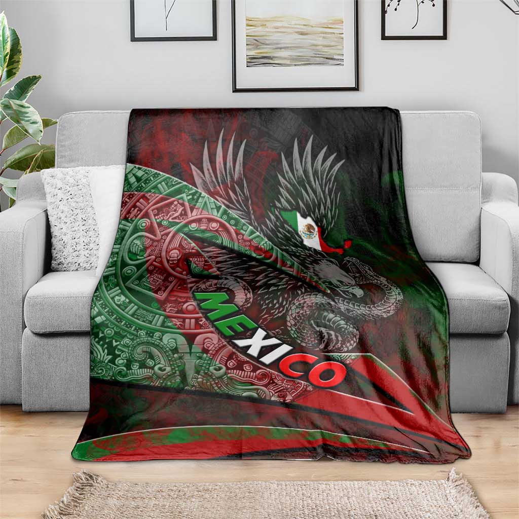 Mexico Aztec Eagle Flag Blanket Tribal Warrior Art