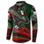 Mexico Aztec Eagle Flag Button Sweatshirt Tribal Warrior Art