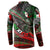 Mexico Aztec Eagle Flag Button Sweatshirt Tribal Warrior Art
