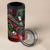 Mexico Aztec Eagle Flag 4 in 1 Can Cooler Tumbler Tribal Warrior Art