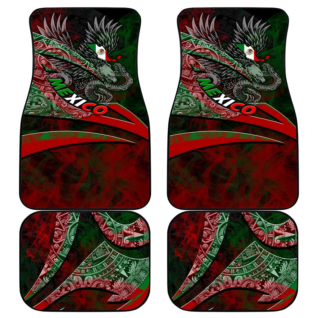 Mexico Aztec Eagle Flag Car Mats Tribal Warrior Art