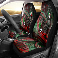 Mexico Aztec Eagle Flag Car Seat Cover Tribal Warrior Art