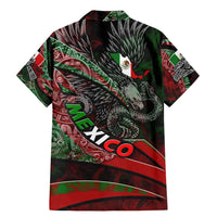 Mexico Aztec Eagle Flag Family Matching Mermaid Dress and Hawaiian Shirt Tribal Warrior Art