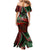 Mexico Aztec Eagle Flag Family Matching Mermaid Dress and Hawaiian Shirt Tribal Warrior Art