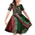 Mexico Aztec Eagle Flag Family Matching Off Shoulder Short Dress and Hawaiian Shirt Tribal Warrior Art