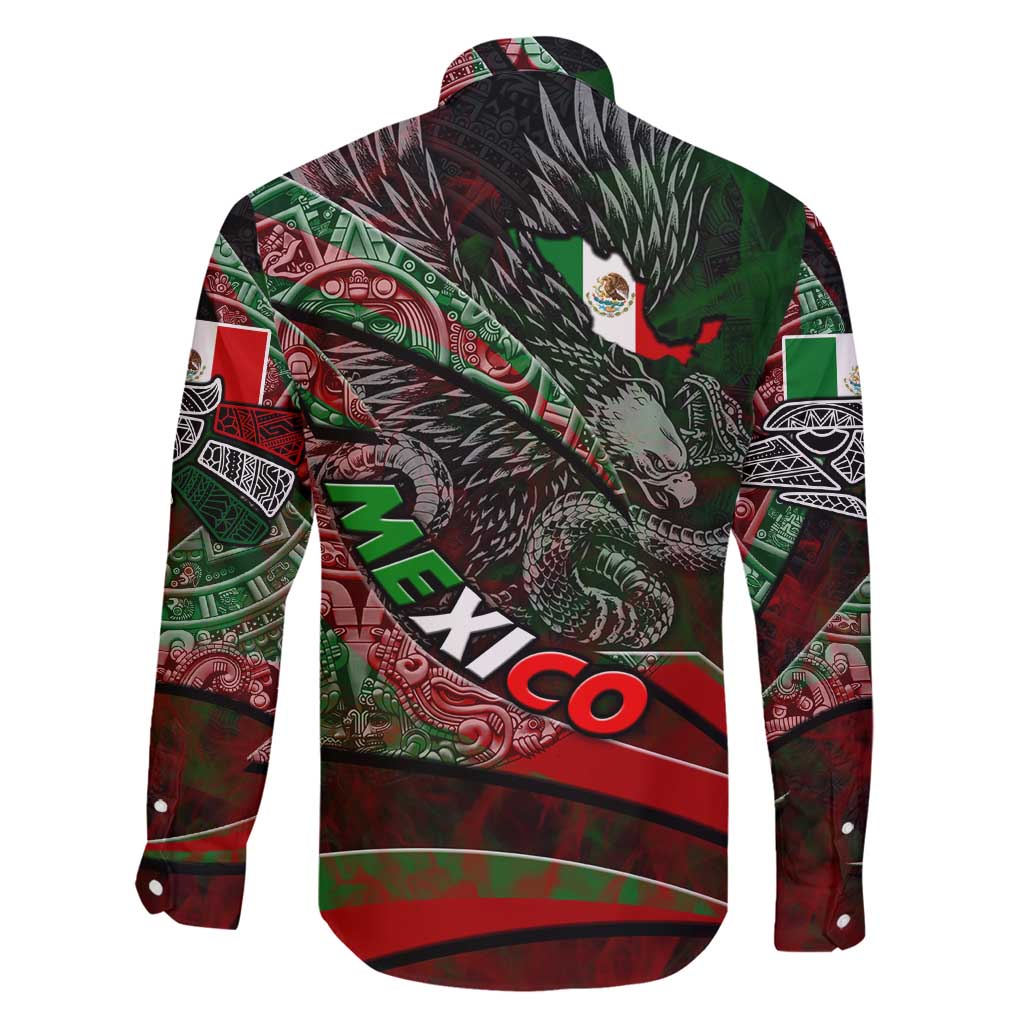 Mexico Aztec Eagle Flag Family Matching Puletasi and Hawaiian Shirt Tribal Warrior Art