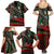 Mexico Aztec Eagle Flag Family Matching Summer Maxi Dress and Hawaiian Shirt Tribal Warrior Art