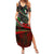 Mexico Aztec Eagle Flag Family Matching Summer Maxi Dress and Hawaiian Shirt Tribal Warrior Art
